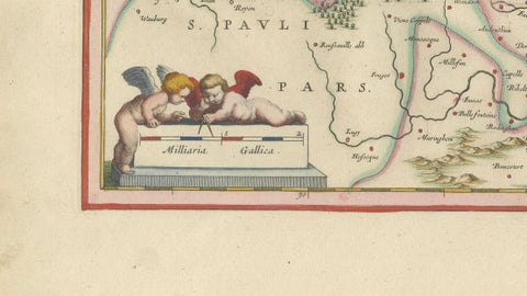 Blaeu Map of Boulogne & Calais Coast, Maritime France, Ships c.1642, close-up 4