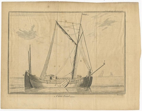 Set of 2 Antique Prints of Ships/Vessels by Pluche, 1750, view 3