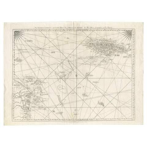 Navigational Chart of Jamaica, Cape Gracias a Dios, and the Mosquito Coast, 1775