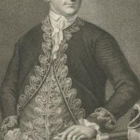 Antique Portrait of Bentinck, a Dutch Naval Hero by Vinkeles, close-up 2