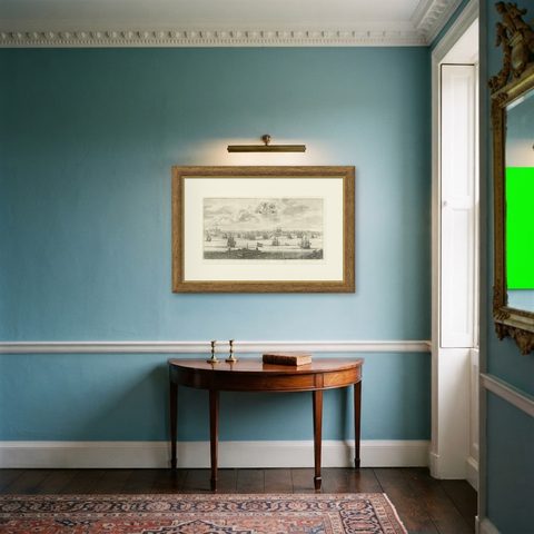 Maritime Majesty: The 17th-Century Skyline of Kalmar in Sweden, 1693, shown framed in a room
