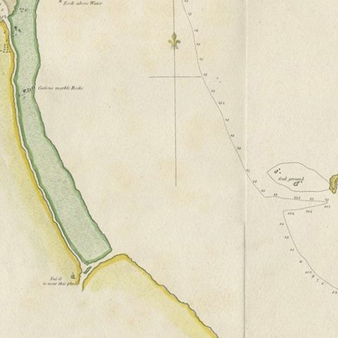 Map of the Vietnamese Coast, Centered on Turon Harbor 'Da Nang Area', 1796, close-up 3