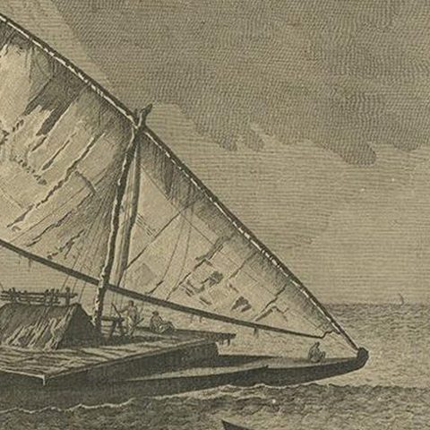 Antique Print of Various Vessels of the Friendly Islands by Cook, 1803, close-up 2