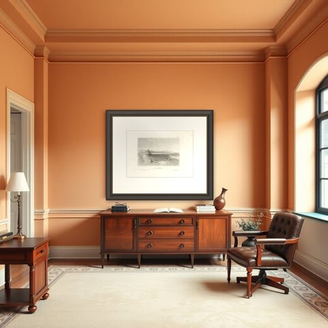 Antique Engraving of Rio de Janeiro, Harbor View by Schröder & Kunike, 1830s, shown framed in a room