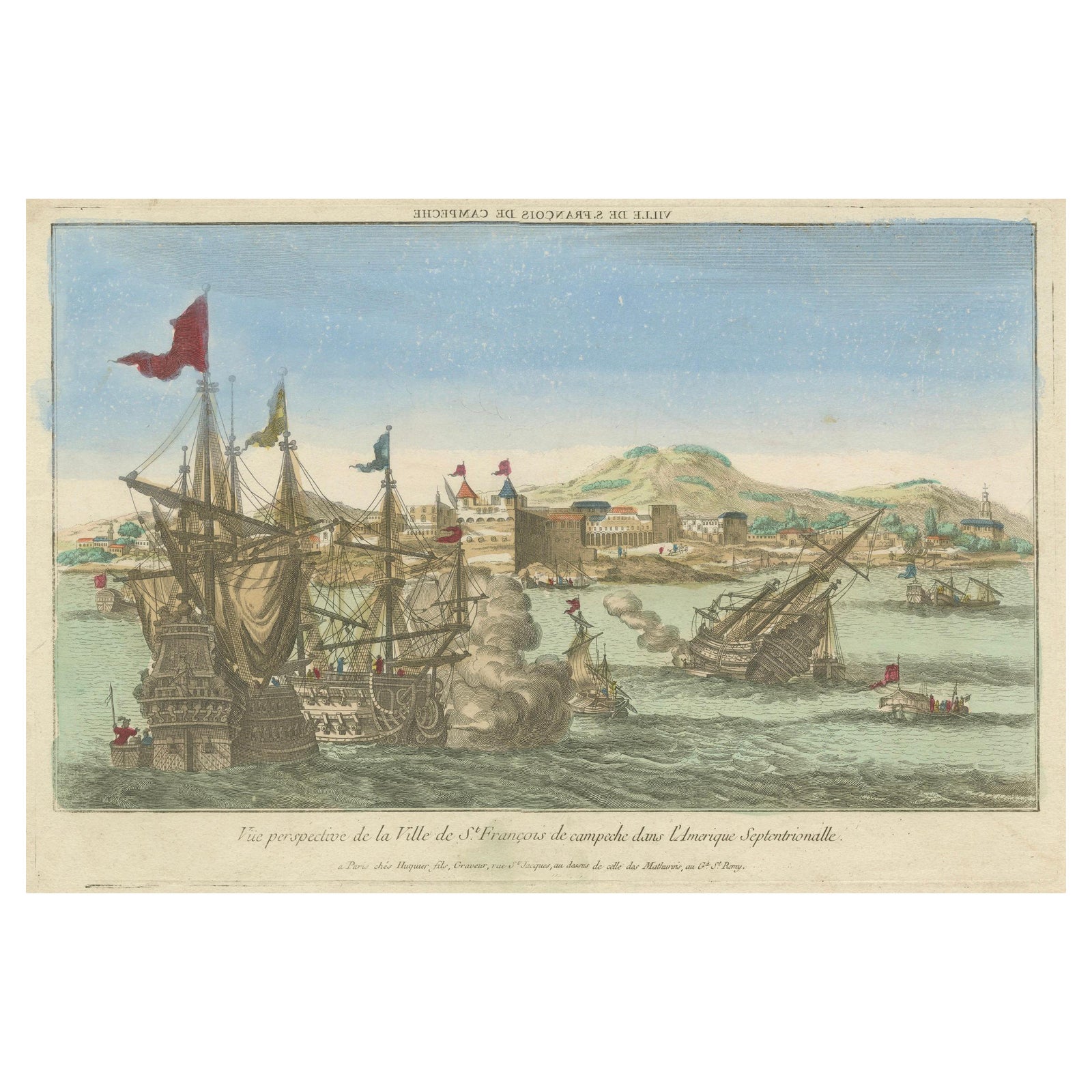 Naval Battle Off St. François (Campeche, Mexico), ca. 1780