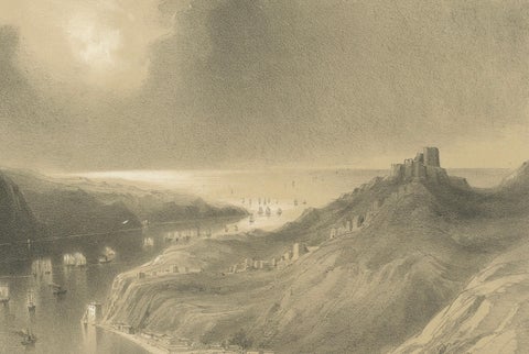 Anglo-French Fleet Entering the Black Sea from the Bosphorus, Crimean War, 1854, close-up 5