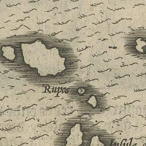 Small Map of Bantam with Dutch Ships and an Engraving of Portugese, 1614, close-up 4