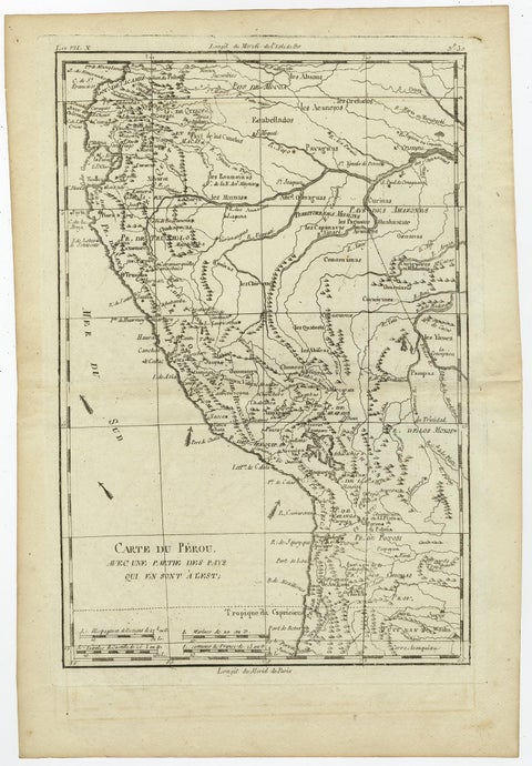 Map of the Western Coast of South America from Ecuador into Chili, ca.1780, view 2