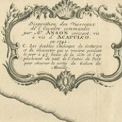 Antique Map of the Coast of Acapulco by Anson, c.1740, close-up 1