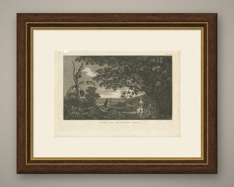 View of Tanna Island: A Glimpse into Vanuatu from Cook's Voyages, 1803, shown framed