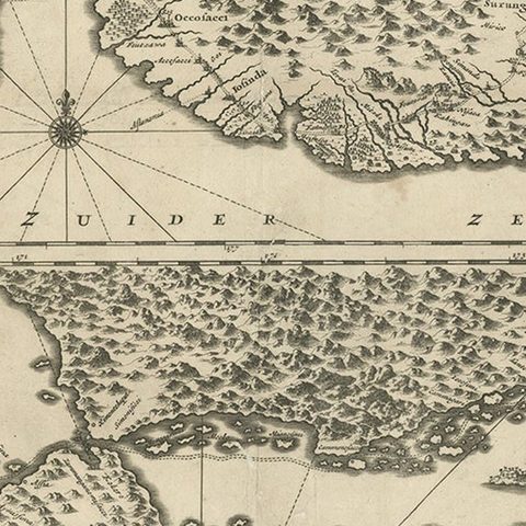 Map of Japanese Coast from Osaka to Tokyo & the Kyushu and Shikoku Islands, 1669, close-up 2