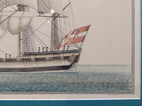 Antique Print of a Vessel 'c.1850', view 3