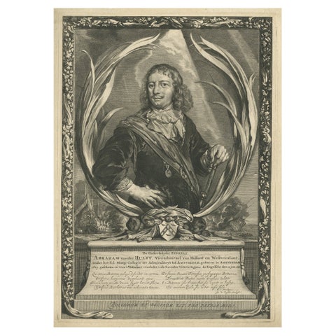 Large Portrait of Vice Admiral Abraham van der Hulst, Dutch Naval Hero, c.1666
