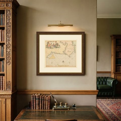 Original Hand-Coloured Nautical Chart of West-Africa, c.1680, shown framed on a wall