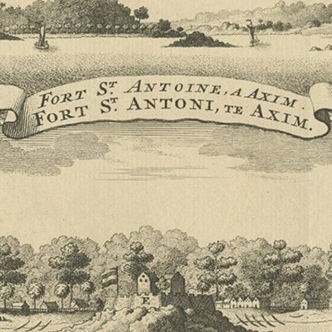 Antique Print of a Fort on the Ivory Coast and Axim, Africa, 1748, close-up 3