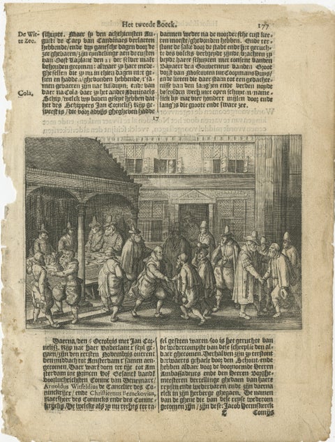 The Return of Dutch Explorers to Amsterdam Harbor, Pontanus, 1611, view 2