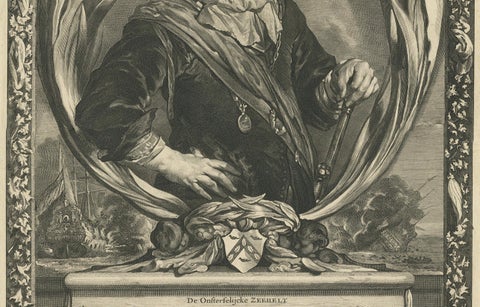 Large Portrait of Vice Admiral Abraham van der Hulst, Dutch Naval Hero, c.1666, close-up 2
