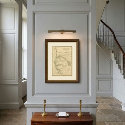 Map of the West African coast from the North of Mauretania to Guinee, 1788, shown framed on a wall