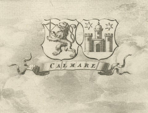 Maritime Majesty: The 17th-Century Skyline of Kalmar in Sweden, 1693, close-up 6