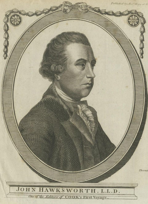 Engravings of Hawkesworth & Captain James King: Chroniclers of Capt. Cook, 1784, close-up 1