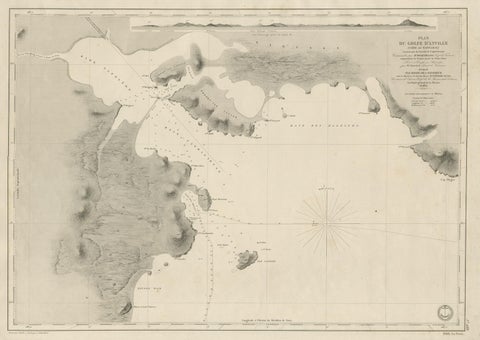 Antique Map of Part of the Chinese Coast, Explored by the French, Ca.1852, close-up 1
