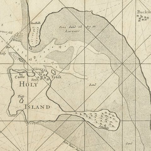Coast of Northumberland, England, Incl the Holy & Farne Islands, Etc, 1693, close-up 1