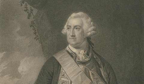 Antique Portrait Admiral Lord Hawke, British Naval Hero Engraving c.1850, close-up 3