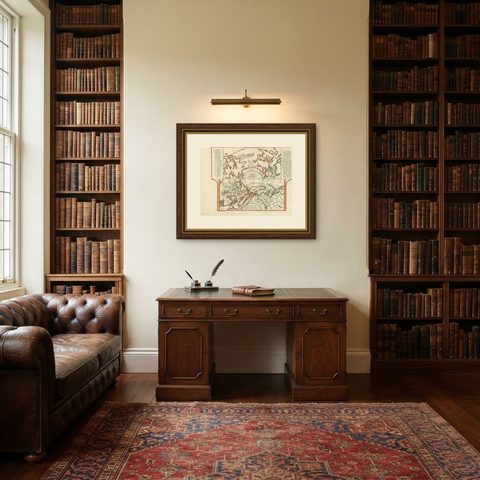 Antique Map of the West Coast of North America & North East Coast of Asia '1772', shown framed in a room