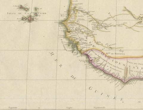 Antique Map of the Coast of Guinea and the Cape Verde Islands, close-up 3