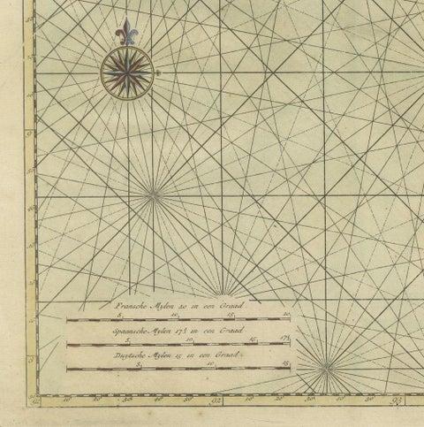 Antique Print of the Malabar Coast of India showing the VOC establishments, 1726, close-up 1