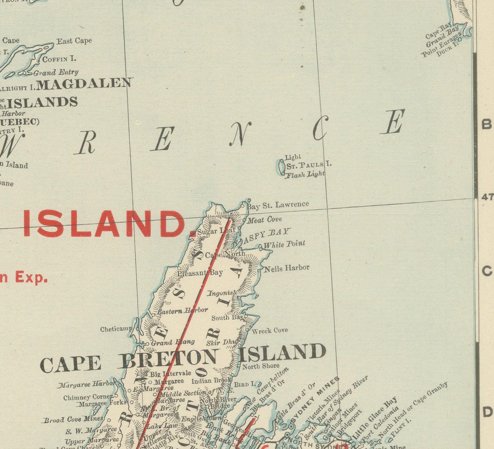 Antique Maritimes Map, New Brunswick, Nova Scotia and Prince Edward Island, 1899, view 4