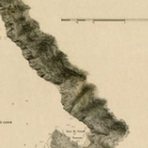 Antique Map of the Coast of New Ireland, Earlier Part of German New Guinea, 1833, close-up 1