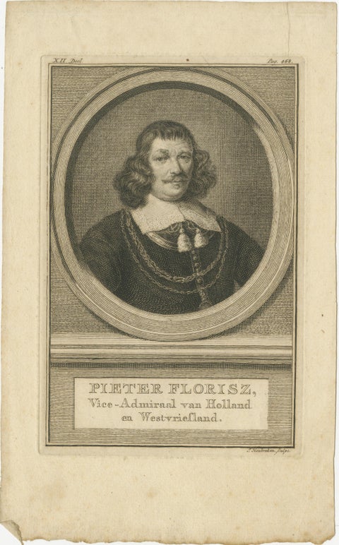 Set of Three Dutch Naval Portraits, Tromp, Van Ghend, and Florisz, c.1700s, view 4