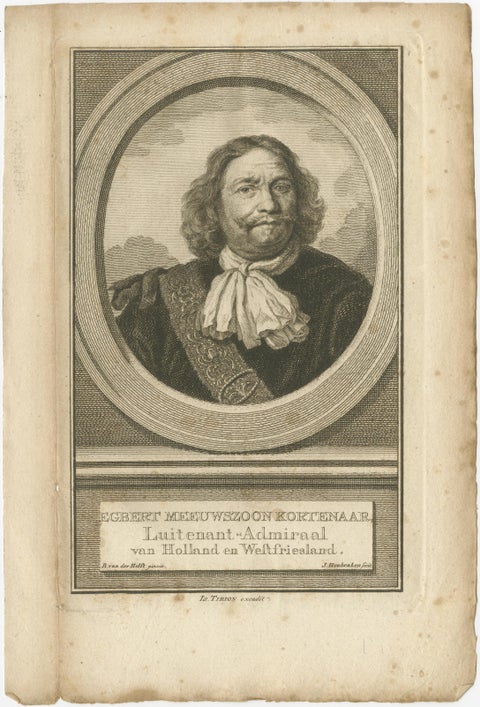 Set of Three Dutch Naval Portraits, Kortenaer, Kallenberg, and Van Nes, c.1700s, view 2