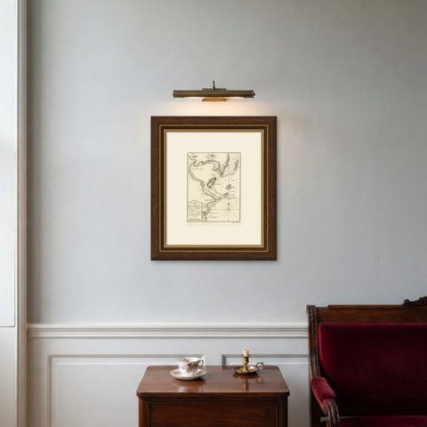 Mozambique Bay, French Naval Sea Chart by Bellin, c.1765, shown framed on a wall