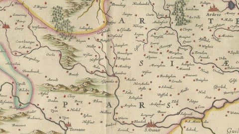 Blaeu Map of Boulogne & Calais Coast, Maritime France, Ships c.1642, close-up 5
