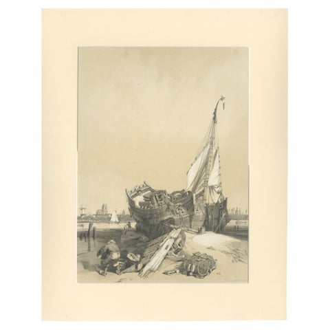Rotterdam from the Ferry, Stanfield Sketches, Boys after Stanfield, 1833