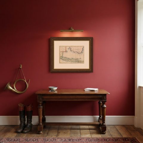 Java and Bali with Borneo Coast, 18th Century French Colonial Map, shown framed in a room