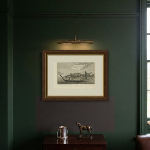 Resolution Bay on St. Christina: A Glimpse of the Marquesas in Cook's Voyages, shown framed on a wall