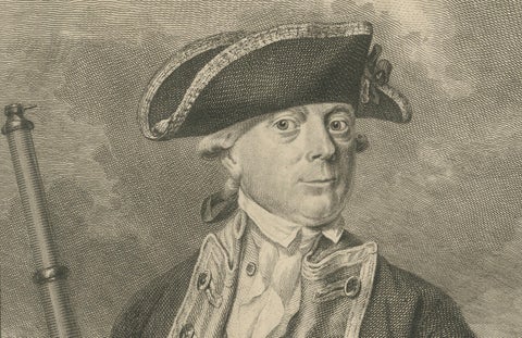 Antique Naval Portrait, Jan Hendrik van Kinsbergen, Dutch Sea Captain, c.1785, close-up 3