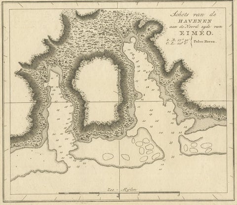 Antique Map of the Harbour of Taloo by J. Cook, 1803, view 3
