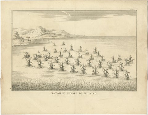 Classical Warfare & Naval Battles, Set of 5 Antique Engravings, France c.1720, view 2