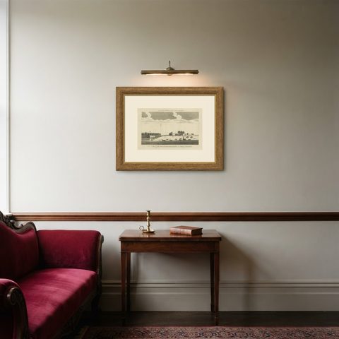 Antique View of Batavia Port Jakarta, Dutch VOC Fortifications 1778, shown framed in a room