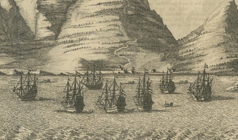 The Cape of Good Hope, VOC Anchorage and Table Mountain, c.1750, close-up 2