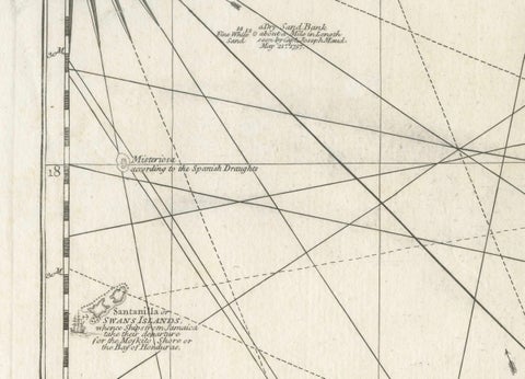 Navigational Chart of Jamaica, Cape Gracias a Dios, and the Mosquito Coast, 1775, close-up 1
