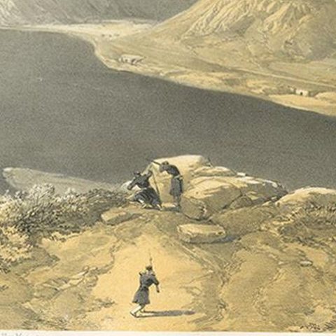 Antique Print of the Harbour of Sebastopol 'Crimean War' by W. Simpson, 1855, close-up 1