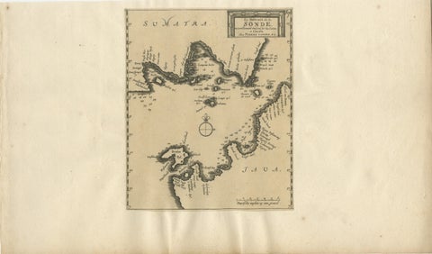 Sunda Strait Sea Chart, Sumatra and Java, Dutch Engraving c.1700, view 2