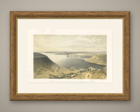 Antique Print of the Harbour of Sebastopol 'Crimean War' by W. Simpson, 1855, shown framed