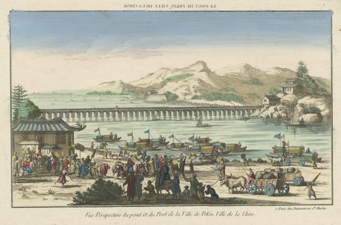 Rare Early View of the Harbour of Peking or Beijing, Capital of China, close-up 1