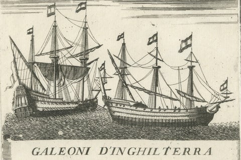 Dutch Inland Sailing Boats, Amsterdam–Haarlem & Delft–Rotterdam, Coronelli 1690, close-up 3